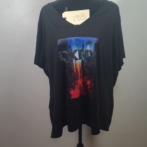 DKNY Black Tee with Vibrant Graphic
